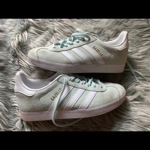 Mint green adidas gazelles